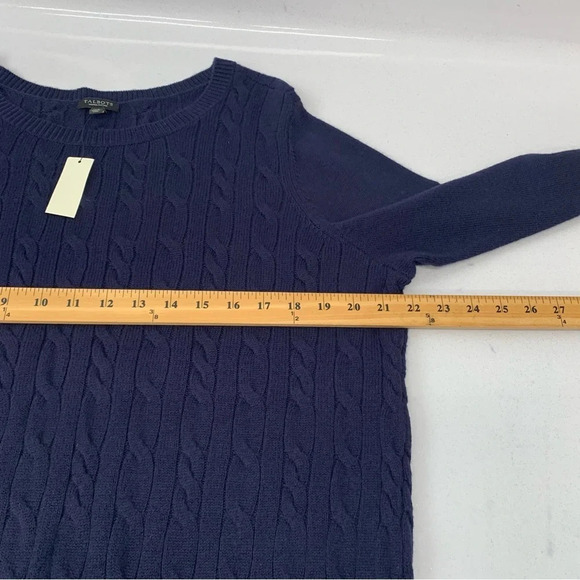 Talbots Sweater Woman 1XP Navy Blue Lambswool Nylon Long Sleeve Soft Office NEW - Picture 9 of 10